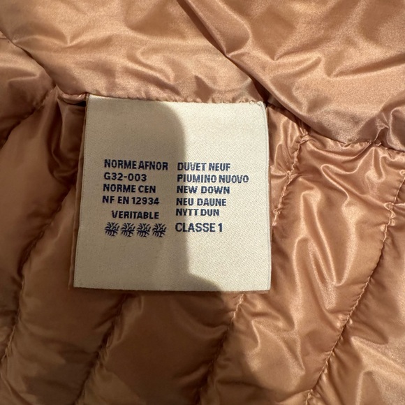 Moncler Pink Quilted Leather Down Jacket Size 0, Like New - Picture 7 of 11